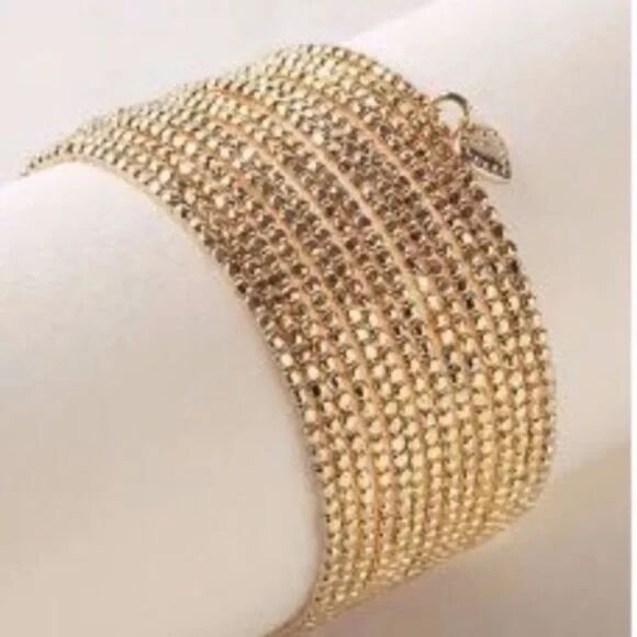 🎃 stella & dot ~ gold bardot spiral bangle bracelet - Picture 2 of 7